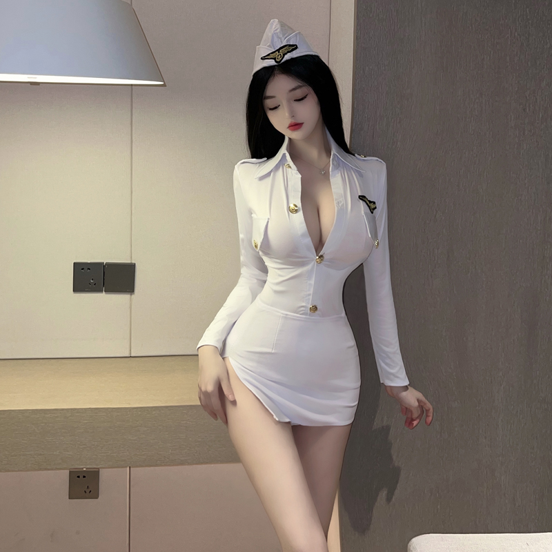 情趣睡衣夜场cos女警空姐制服包臀短裙套装OL秘书装水手服连衣裙