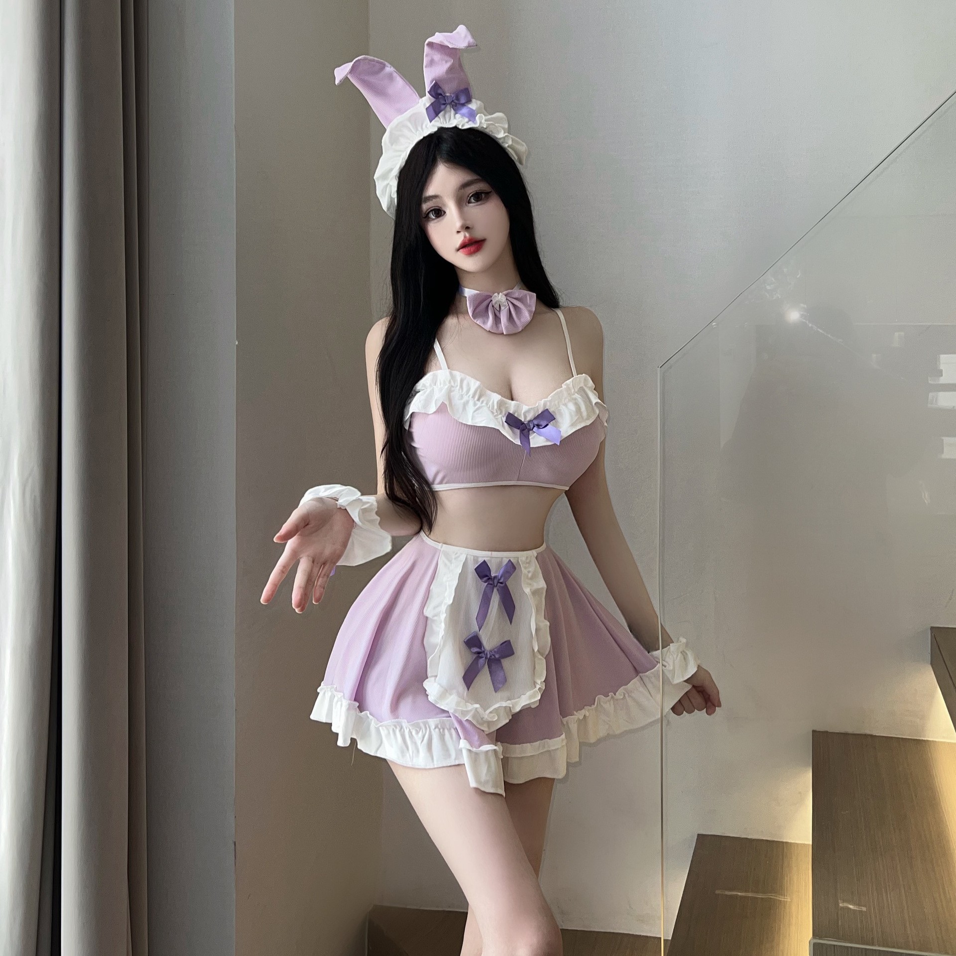 性感内衣情趣露胸女仆纯欲蕾丝诱惑制服套装主播款女佣透视公主裙