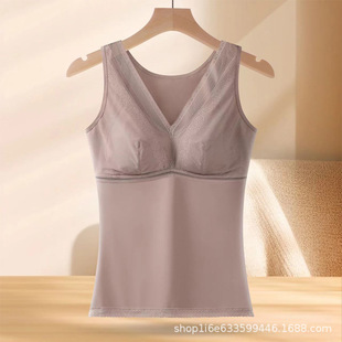 工厂新款背心舒适侧收带胸罩透气女士束身衣一体加绒加厚塑身衣女