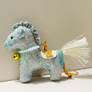 26年宋锦小马挂件diy材料包新年礼物织锦绸缎马年手工材料包壮锦