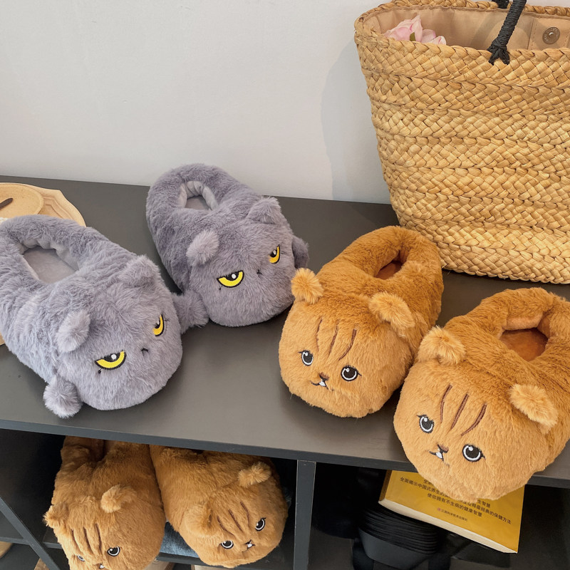 可爱乖巧猫咪毛绒棉拖鞋冬季情侣加厚保暖棉拖鞋居家防滑包头拖,居家布艺,居家棉拖/棉鞋,淘宝优惠券,粉丝福利购,淘宝优惠卷