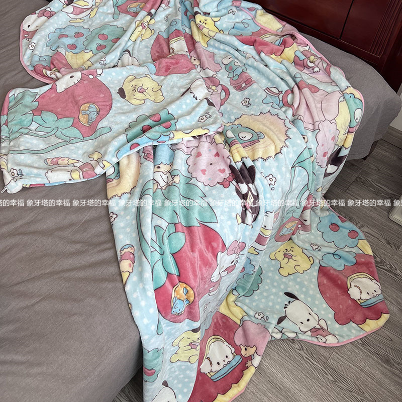 可爱卡通大合集珊瑚绒休闲毯毛毯卧室办公午睡空调毯盖毯床单枕套