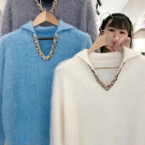 拉绒拉毛加厚毛衣