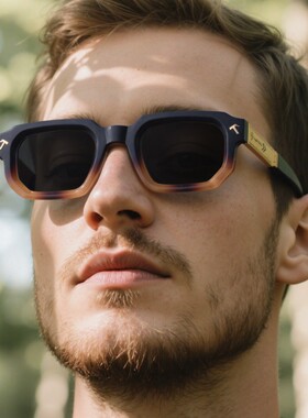 欧美时尚方框太阳眼镜男