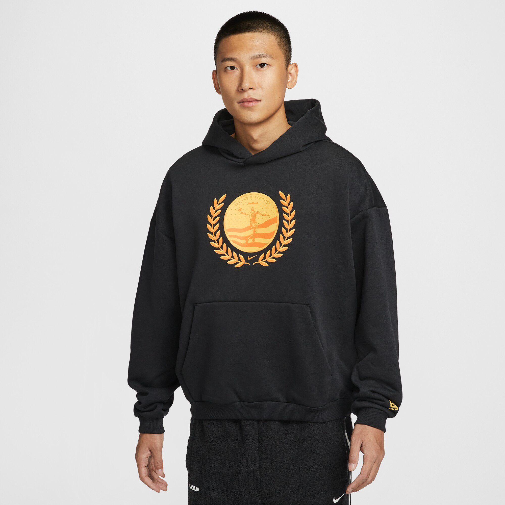 NIKE耐克篮球小标系列詹姆斯男子保暖套头连帽衫卫衣IH8843-010