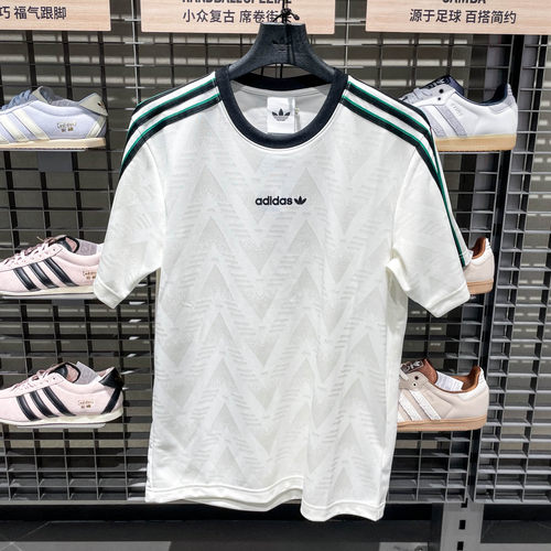 adidas阿迪达斯三叶草男子上衣JACQUARD运动休闲短袖T恤KE2139