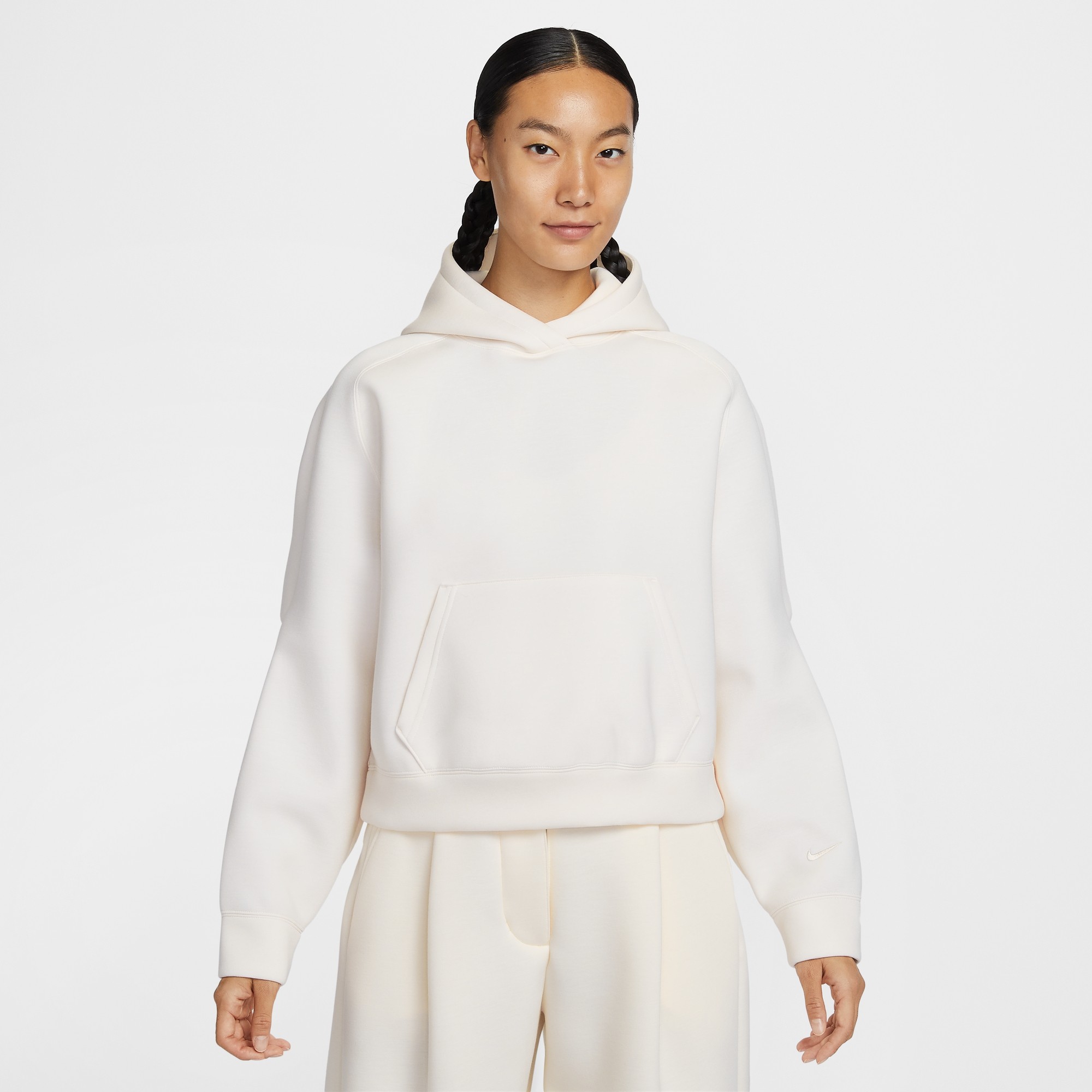 Nike耐克女卫衣春季刺绣小标针织运动休闲连帽套头衫IF0329-103