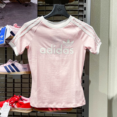 Adidas阿迪达斯三叶草女装2026夏季款修身简约圆领短袖T恤 KS9293