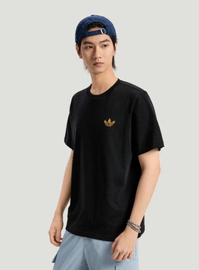 adidas阿迪达斯三叶草男运动休闲针织宽松短袖T恤LE7353 LE7354