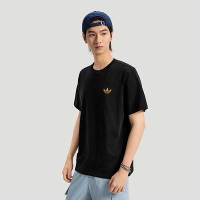 adidas阿迪达斯三叶草男运动休闲针织宽松短袖T恤LE7353 LE7354