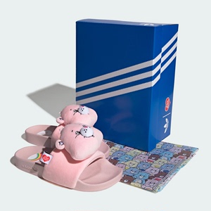 阿迪达斯三叶草 Care Bears联名款经典拖鞋KH9957 KH9955 KH9956