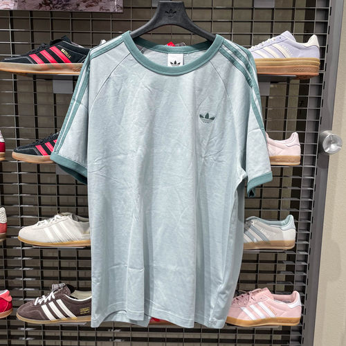 adidas阿迪达斯三叶草经典半截袖2026夏男三条纹短袖T恤 KG6322
