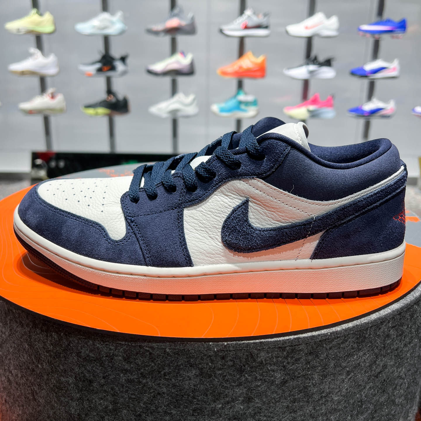 耐克男鞋JORDAN1低帮AJ1海军蓝新款复古休闲运动篮球鞋IO7448-400