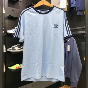阿迪达斯三叶草男子2025夏季新款经典透气运动休闲短袖T恤JN7018