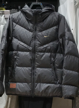 耐克男子2025冬季新款防风拒水运动休闲保暖鸭绒羽绒服HQ4183-010