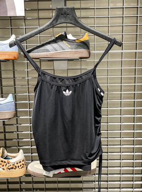 Adidas阿迪达斯三叶草千禧辣妹风无袖T恤夏女修身吊带背心 KW4524