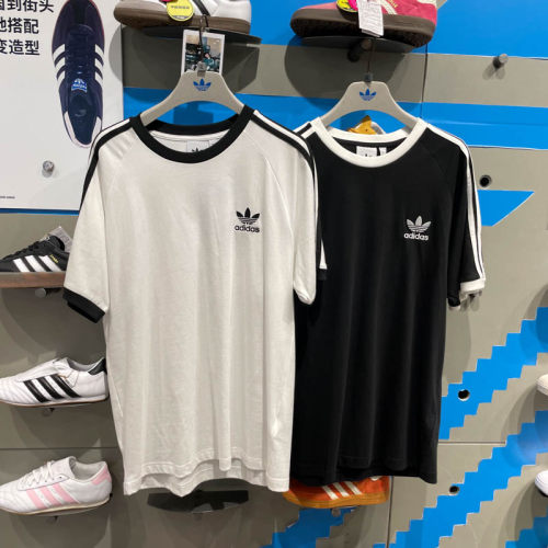 阿迪达斯男女同款运动休闲短袖