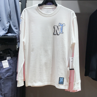 Nike耐克男子2025春新款运动休闲宽松百搭落肩长袖T恤 HJ3306-100