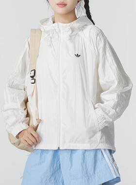 阿迪达斯三叶草外套女2025年秋时尚休闲舒适运动服JD6381 JD6382