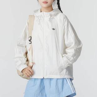 阿迪达斯三叶草外套女2025年秋时尚 JD6382 休闲舒适运动服JD6381