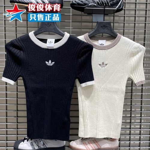 阿迪达斯三叶草女子运动短袖T恤
