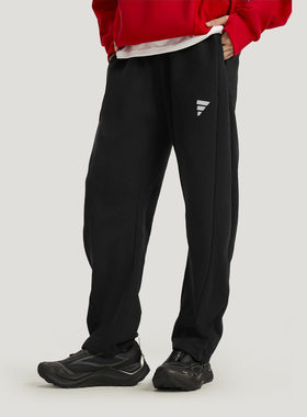 Adidas阿迪达斯春季新款黑色运动长裤男宽松百搭休闲直筒裤KH3001