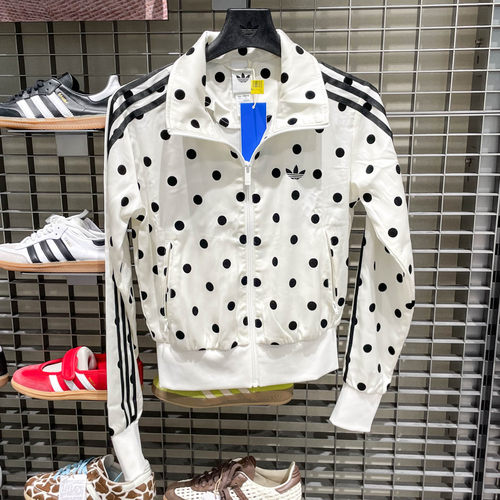 Adidas阿迪达斯三叶草春季26新款韩国热销波点运动外套夹克KV1165