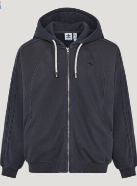 阿迪达斯2026年春季新款女子情人节款休闲运动连帽夹克外套KT6377