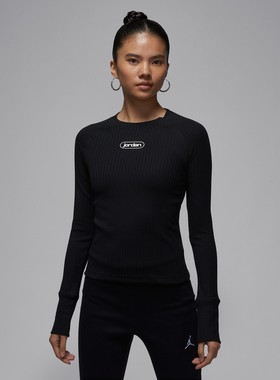 NIKE耐克女子Jordan2026春季新款运动休闲圆领长袖T恤 IO9717-010