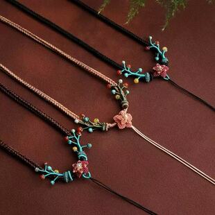 DIY半成品手工吊坠绳项链绳挂坠玉坠平安扣翡翠黄金挂件绳编绳