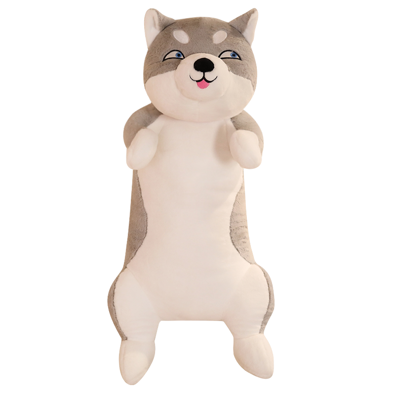 哈士奇长条女生睡觉抱枕床头