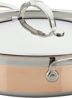 美国代购 Hestan CopperBond Sauteuse 不锈钢铜芯炖锅意大利制造