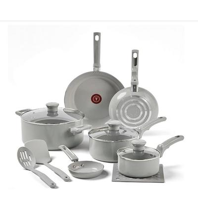 美国代购T-fal  Ceramic Non Stick Cookware Set 陶瓷不粘锅套装