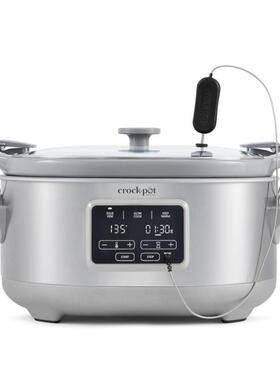 美国购Crock-Pot Slow Cooker with Sous Vide真空烹饪慢炖锅110v