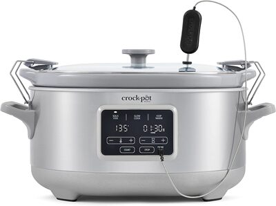 美国代购Crockpot Slow Cooker 真空烹饪慢炖锅带温度探针110v