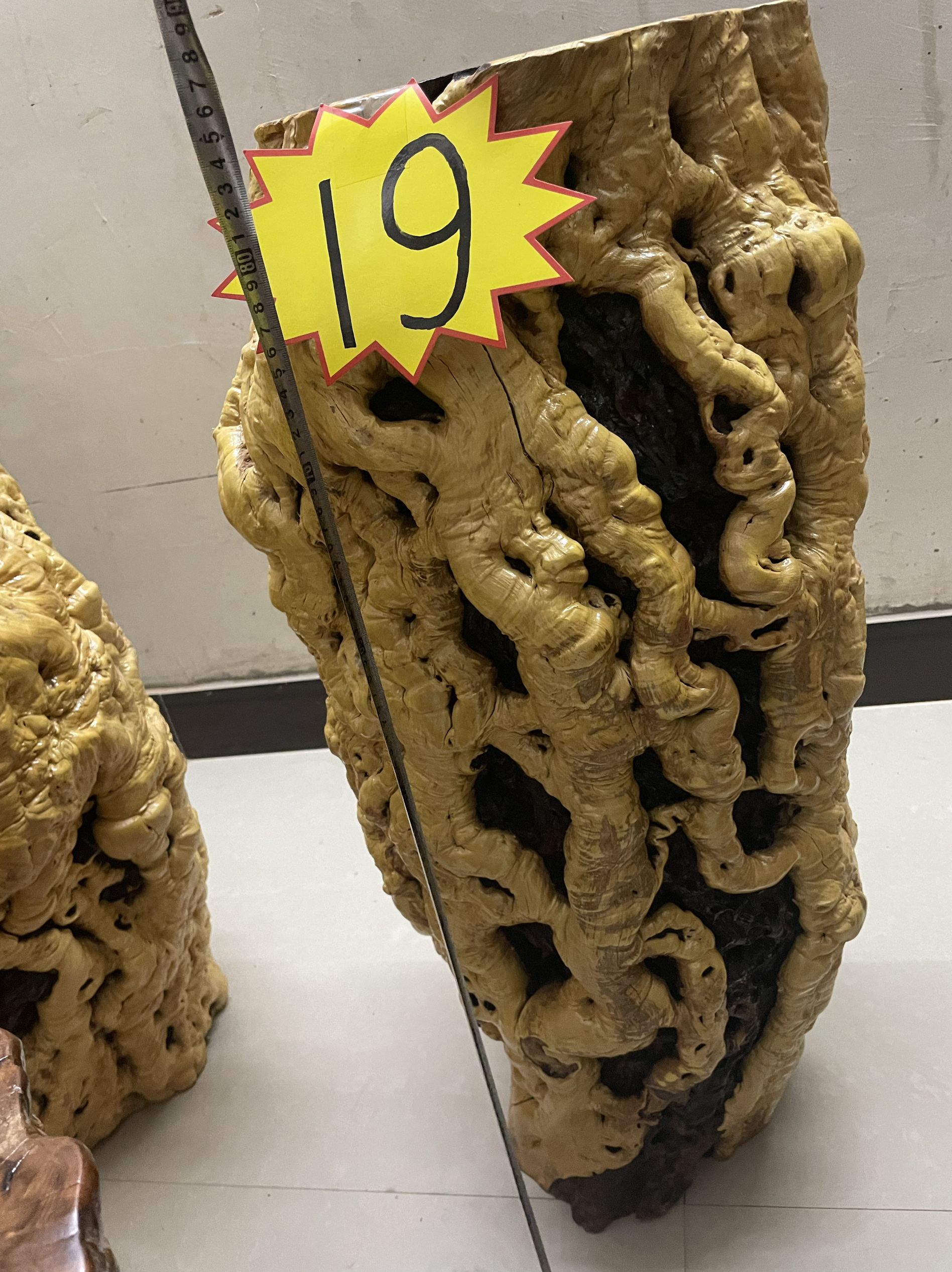 枣木纯实木根雕花架龙纹天然大尺寸艺术造型花架木墩底座原木摆件