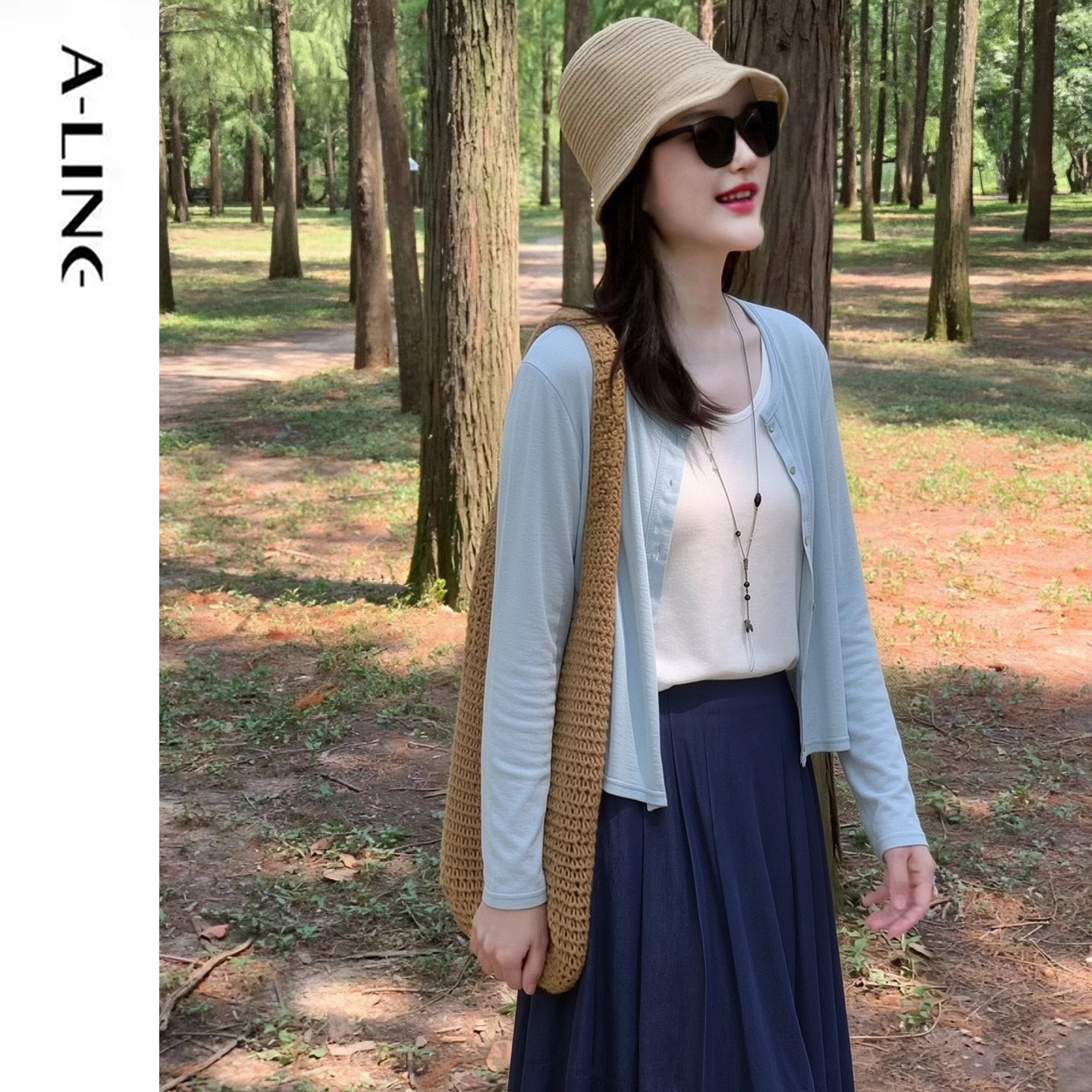 Aline/阿莱夏季薄款短外套显瘦松弛风外套开衫