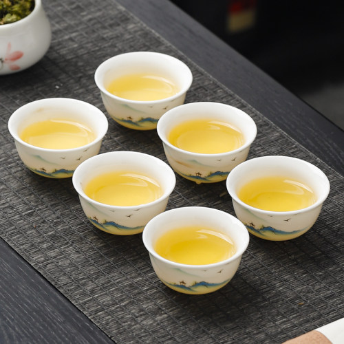 茗峰羊脂玉瓷小茶杯多款可选