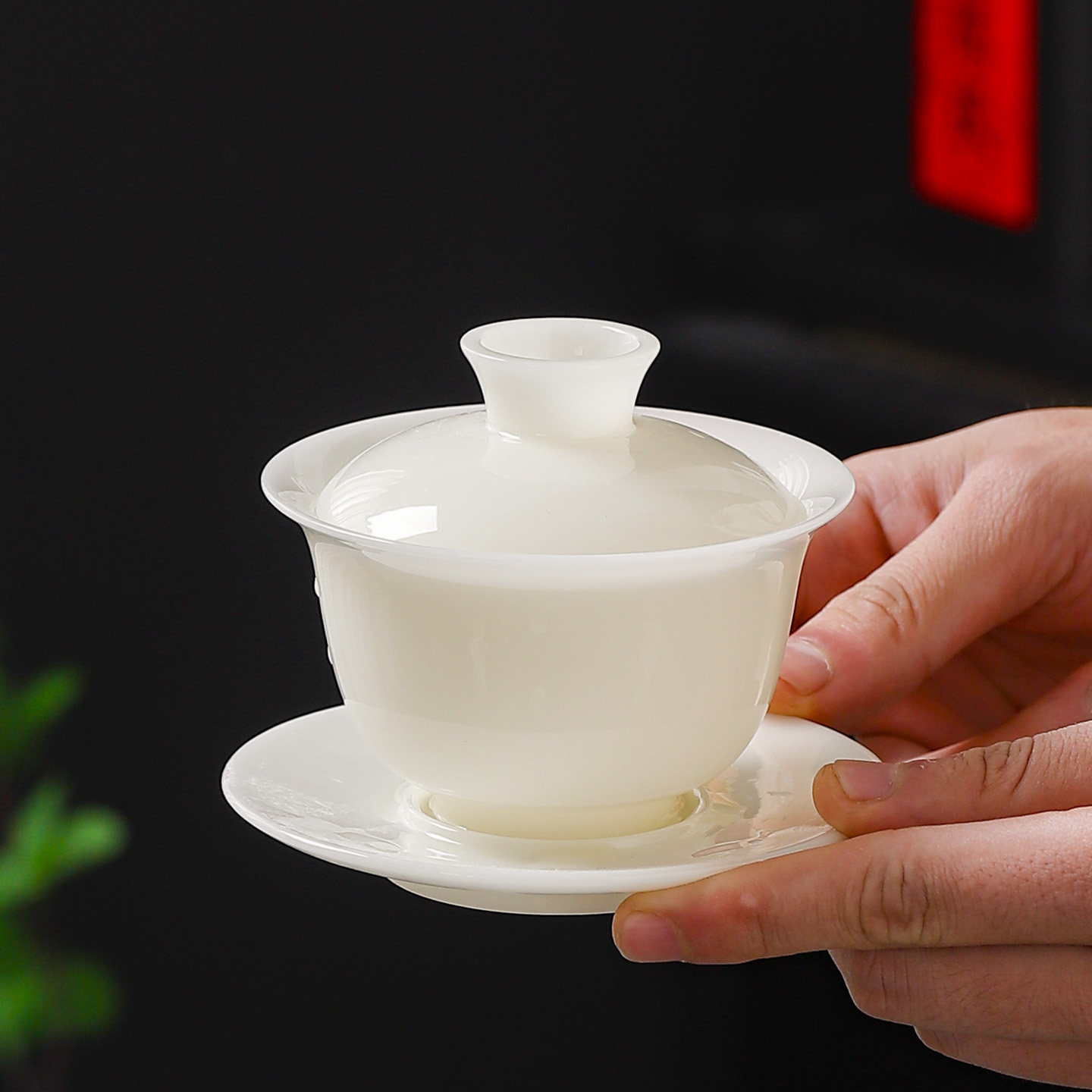 茗峰璞玉瓷盖碗德化白瓷功夫茶碗带盖茶杯茶备陶瓷三才盖碗茶具,餐饮具,盖碗,淘宝优惠券,粉丝福利购,淘宝优惠卷