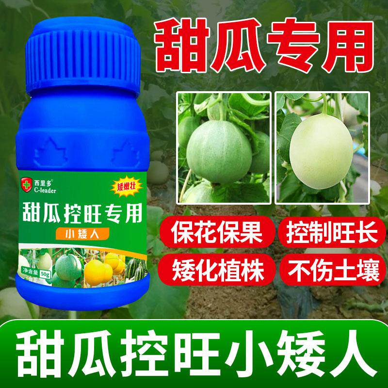 甜瓜专用控旺药香瓜哈密瓜羊角蜜控制旺长肥防徒长疯长膨大矮壮素