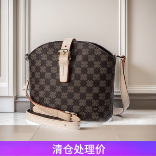 正品 麦包包阿尔法轻便单肩斜挎包休闲斜跨小包印花贝壳包斜跨女包