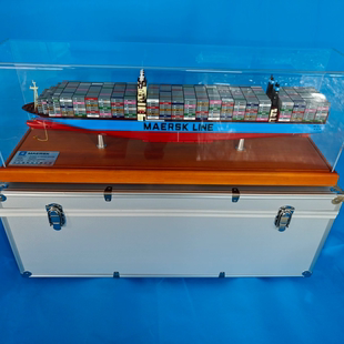 马士基航运集装箱船仿真合金模型摆件海运货柜舰船公司纪念收藏品