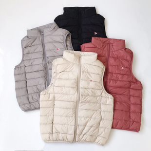 日系25冬新款Danton经典纯色轻薄立领保暖舒适百搭羽绒马甲