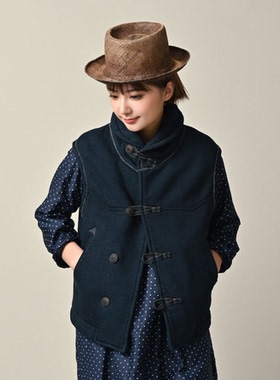 日系25秋冬新款cc45前后木口时尚气质减龄背心马甲