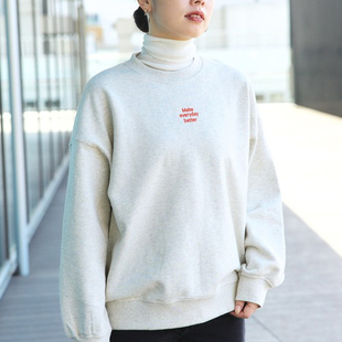 日系25秋冬新款 beamsboy前后印花休闲宽松百搭洋气减龄卫衣