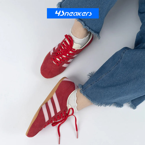 AdidasTokyo金属绿皮面跆拳道鞋