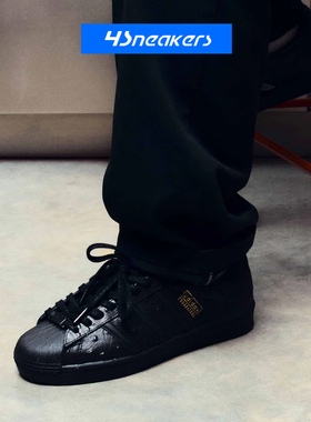 Adidas originals x Footpatrol SUPERSTAR 阿迪联名黑色男女板鞋
