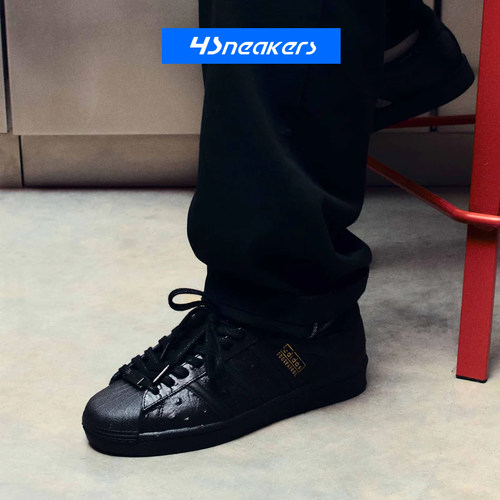 Adidas originals x Footpatrol SUPERSTAR 阿迪联名黑色男女板鞋
