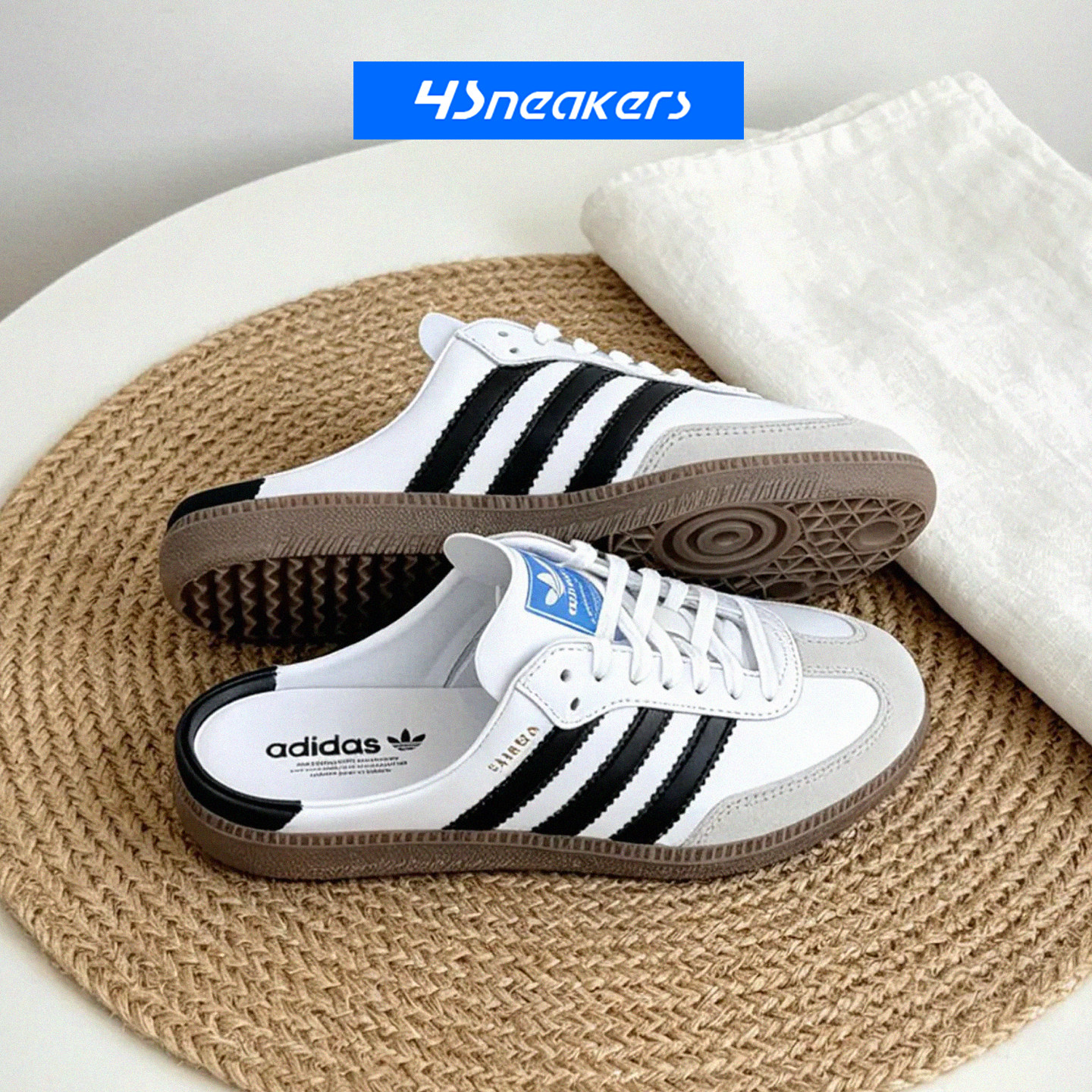 阿迪达斯Adidas Samba Mule 舒适贴合包头拖鞋女款LB3814