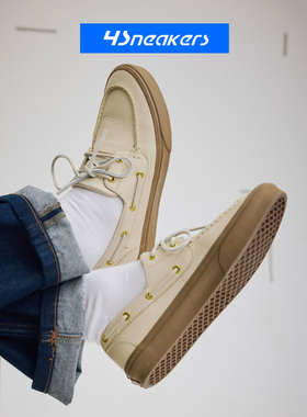 Vans/范斯 2-Eyelet  纯色皮革圆头一脚蹬帆船鞋VN000Z11CJK